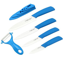 Load image into Gallery viewer, Ceramic Knife set:  3"  4"  5"  6" inch, + Peeler + Covers,    FINDKING   Zirconia