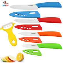Load image into Gallery viewer, Ceramic Knife set:  3"  4"  5"  6" inch, + Peeler + Covers,    FINDKING   Zirconia