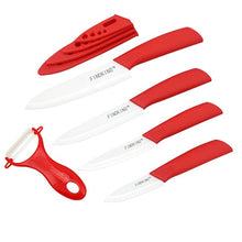 Load image into Gallery viewer, Ceramic Knife set:  3&quot;  4&quot;  5&quot;  6&quot; inch, + Peeler + Covers,    FINDKING   Zirconia