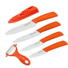 Load image into Gallery viewer, Ceramic Knife set:  3&quot;  4&quot;  5&quot;  6&quot; inch, + Peeler + Covers,    FINDKING   Zirconia