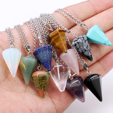 Load image into Gallery viewer, Healing Point,  Gemstone Pendant/Necklace,  (with chain)